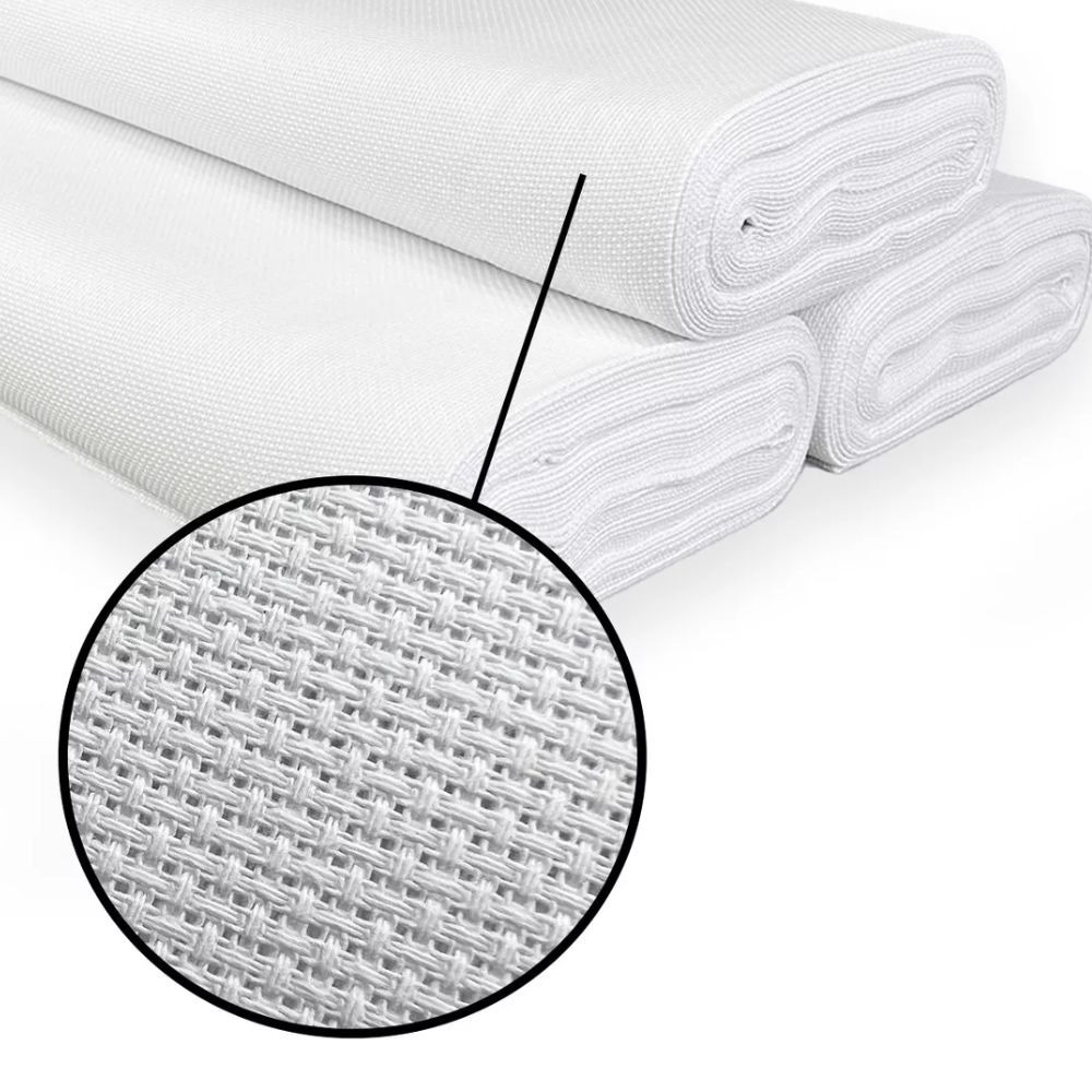 Tecido Etamine Branco para Bordado 100% Algodão - Imagem 3