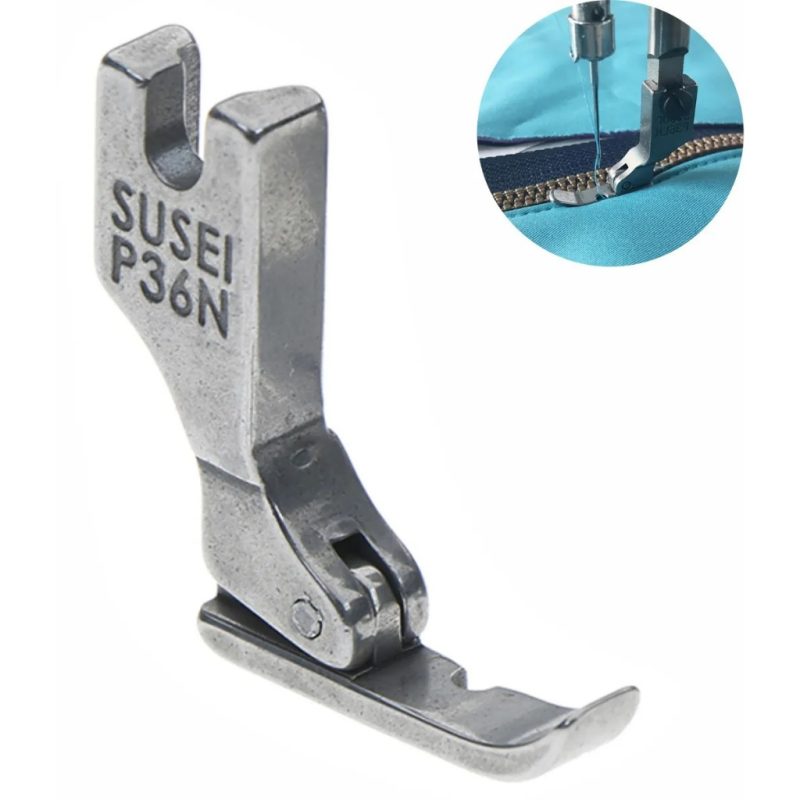 Calcador Pezinho Lado Direito para Pregar ZĂper em Máquina Industrial