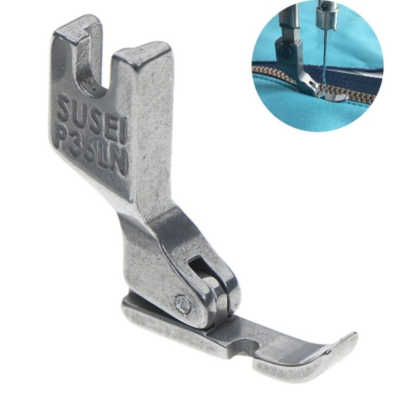 Calcador Pezinho Lado Esquerdo para Pregar ZĂper em Máquina Industrial