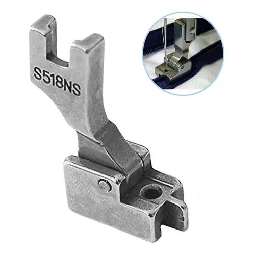 Calcador Pezinho para Pregar ZĂper InvisĂvel em Máquina Industrial