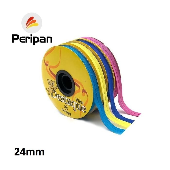 VÍES ALGODÃO ESTREITO DESTAQUE  24 MM - ROLOS COM 20 METROS