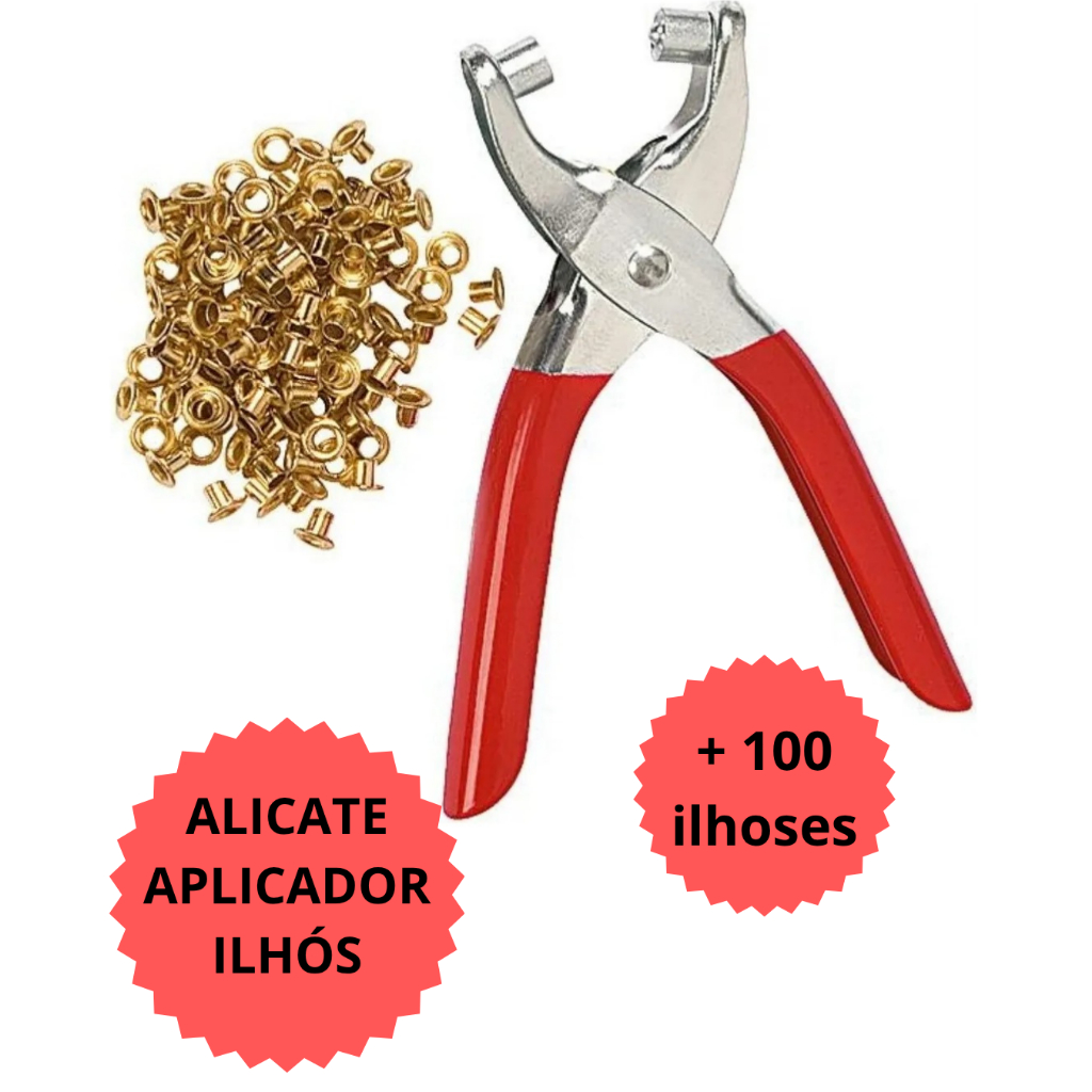 Kit 3 Alicates Profissional - Furador/Botão Pressão/Ilhós - Imagem 4