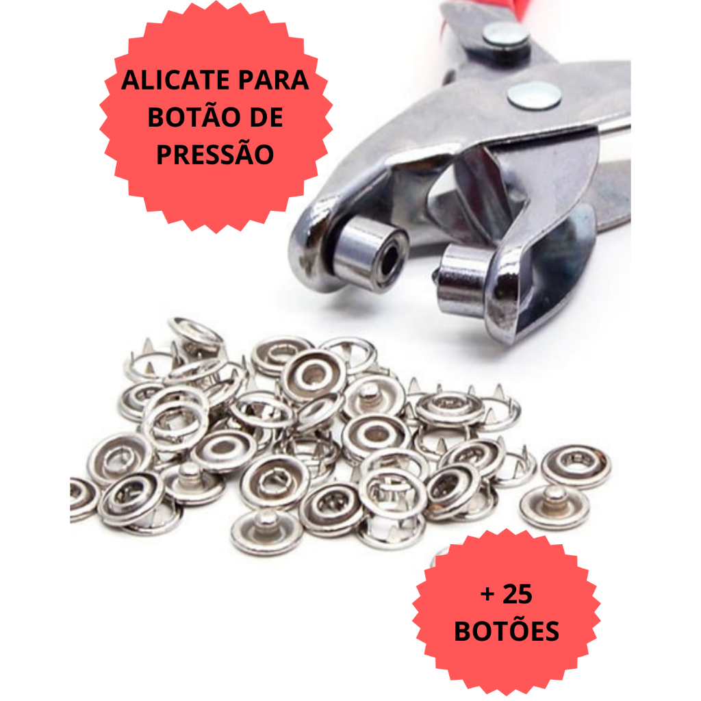 Kit 3 Alicates Profissional - Furador/Botão Pressão/Ilhós - Imagem 3